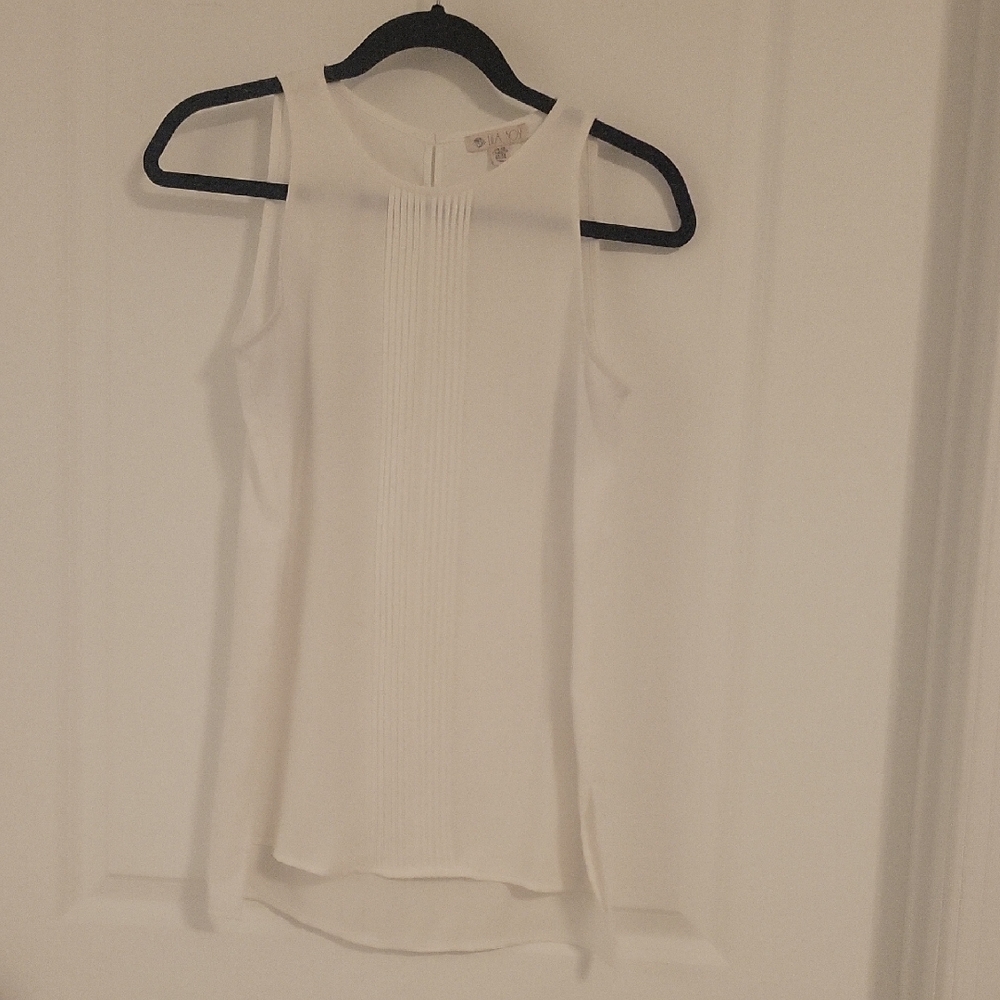 Lila Rose Cream Sleeveless Blouse